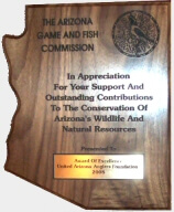 United Arizona Anglers Foundation AZGFD Award